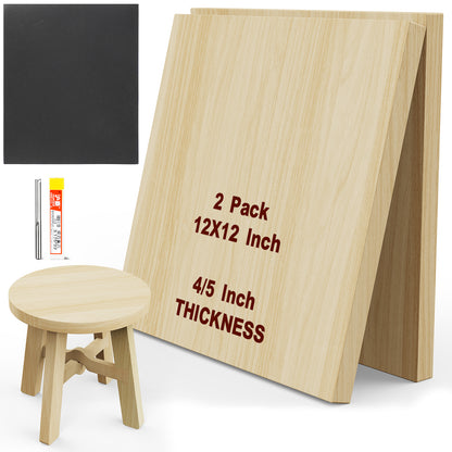 Two Trees CNC Wood Blanks - Pine Board short stool DIY kits