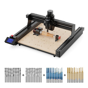 Twotrees TTC-450 CNC Router Machine + 500w Motor + 4th Axis CNC Rotary + Ends Mills