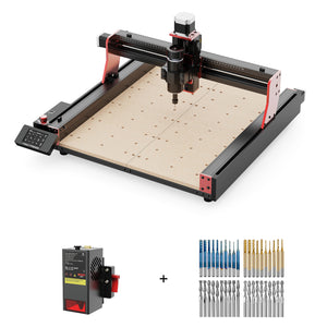 Twotrees TTC-450 PRO CNC Router Machine +TC20 Laser Module + 500w Motor + End Mills