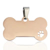 Two Trees 20Pcs Stainless steel Bone Pet ID Tag - Rose Gold