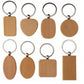 Holz-ID-Tags, blanko, rechteckig, Holz-Schlüsselanhänger zum Selbermachen