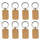 Holz-ID-Tags, blanko, rechteckig, Holz-Schlüsselanhänger zum Selbermachen