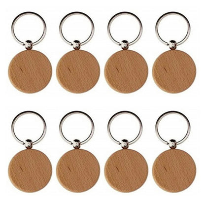 Holz-ID-Tags, blanko, rechteckig, Holz-Schlüsselanhänger zum Selbermachen