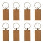 Holz-ID-Tags, blanko, rechteckig, Holz-Schlüsselanhänger zum Selbermachen