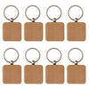 Holz-ID-Tags, blanko, rechteckig, Holz-Schlüsselanhänger zum Selbermachen - Quadratisch 40x40mm