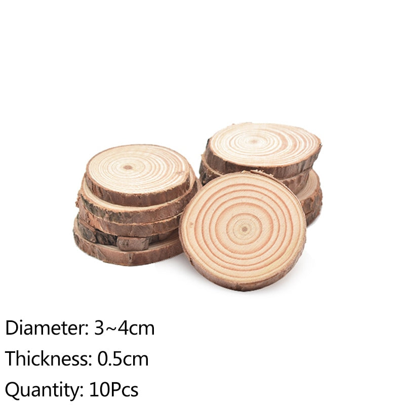 100pcs natural beech unfinished round disk
